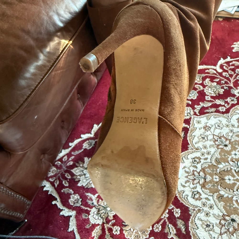 L'AGENCE Brown Heeled Boots - Picture 4 of 5